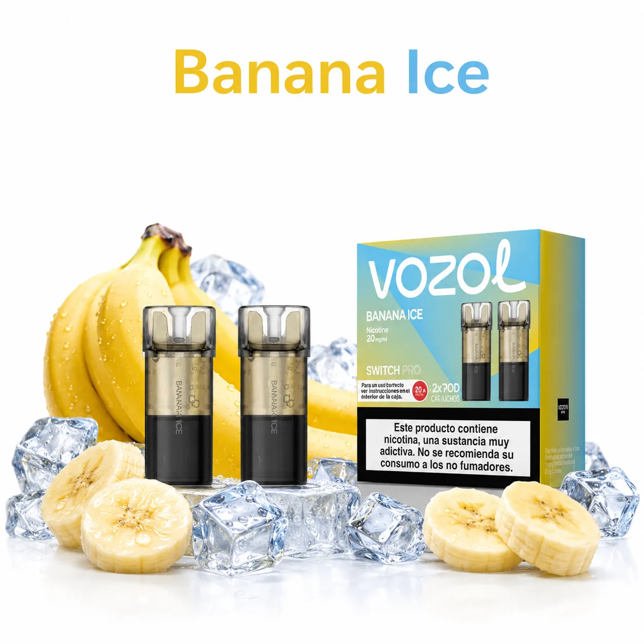 Set 2 Capsule Vozol Switch Pro 700 Banana Ice 20mg 2ml