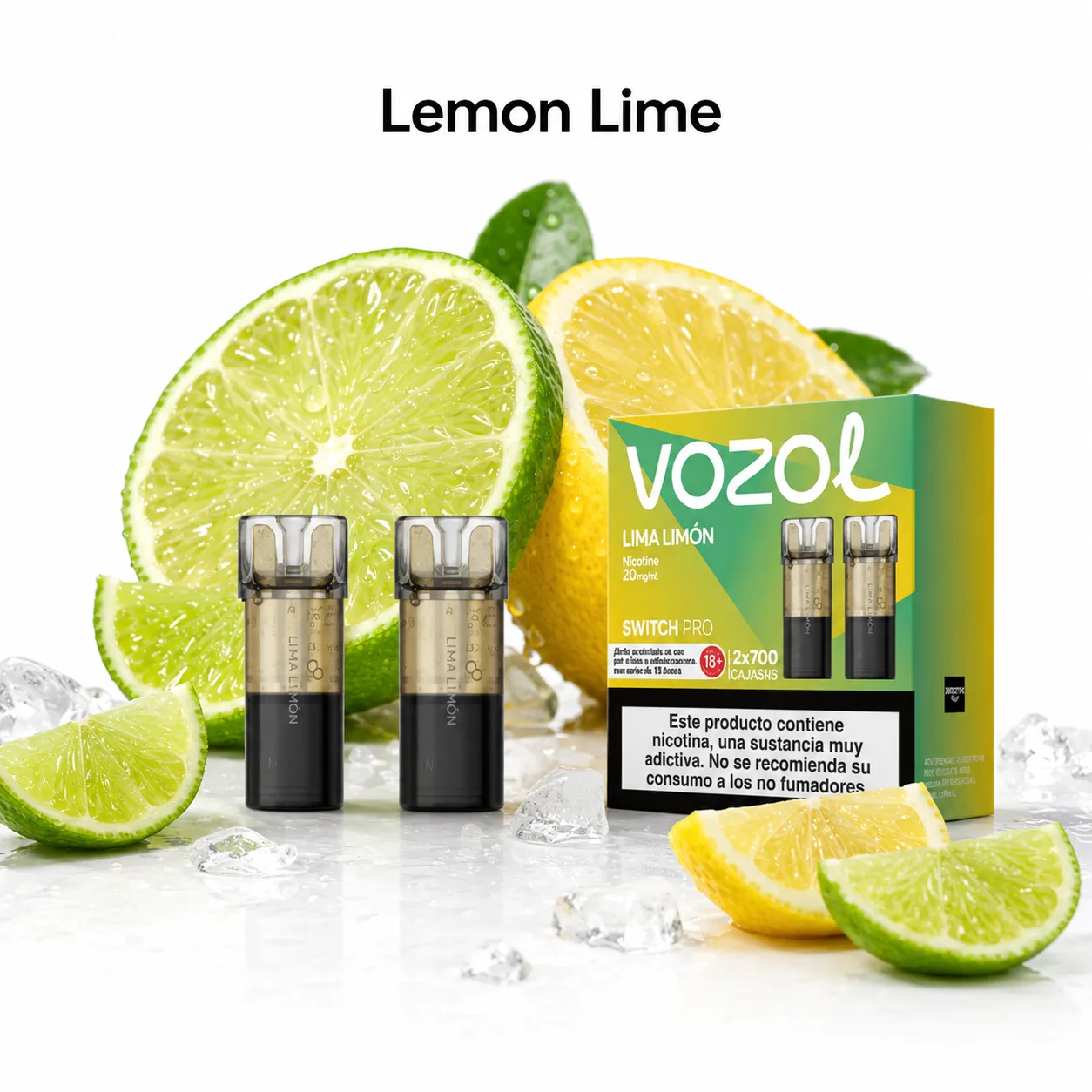 Set 2 Capsule Vozol Switch Pro 700 Lemon Lime 20mg 2ml (Lima Limón)