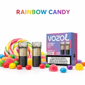 Set 2 Capsule Vozol Switch Pro 700 Rainbow Candy 20mg 2ml (Caramelo Arcoíris)