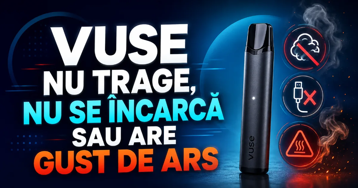 VUSE Nu Trage, Nu Se Încarcă Sau Are Gust De Ars