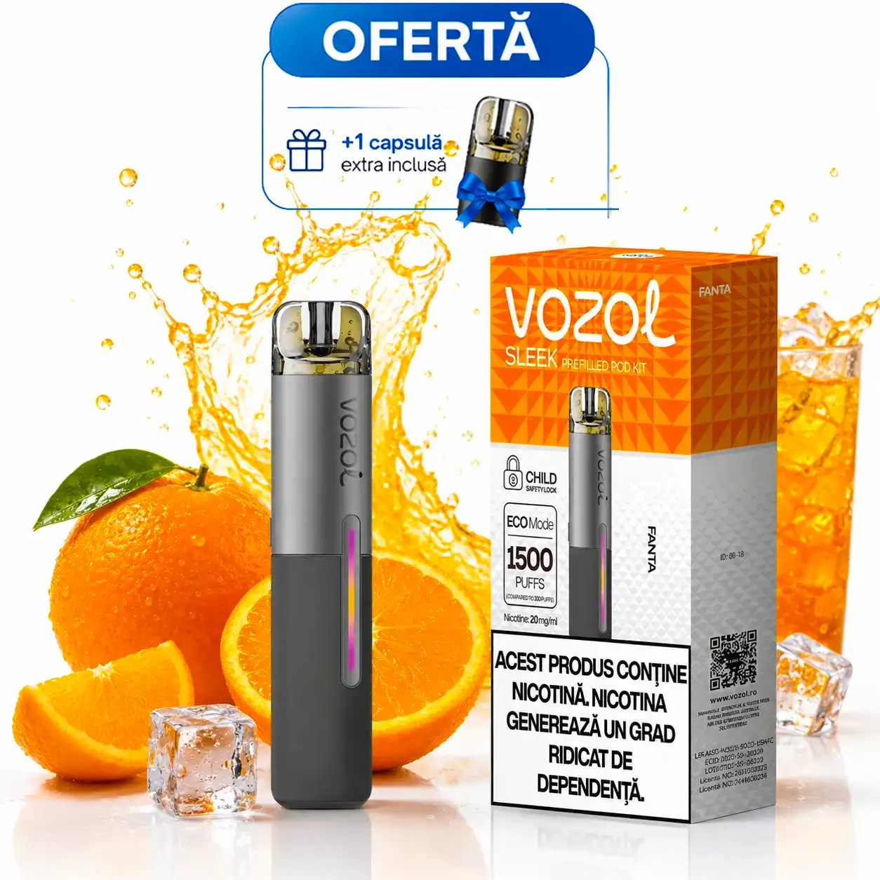 Kit VOZOL Sleek Fanta 600mAh 2% 2ml