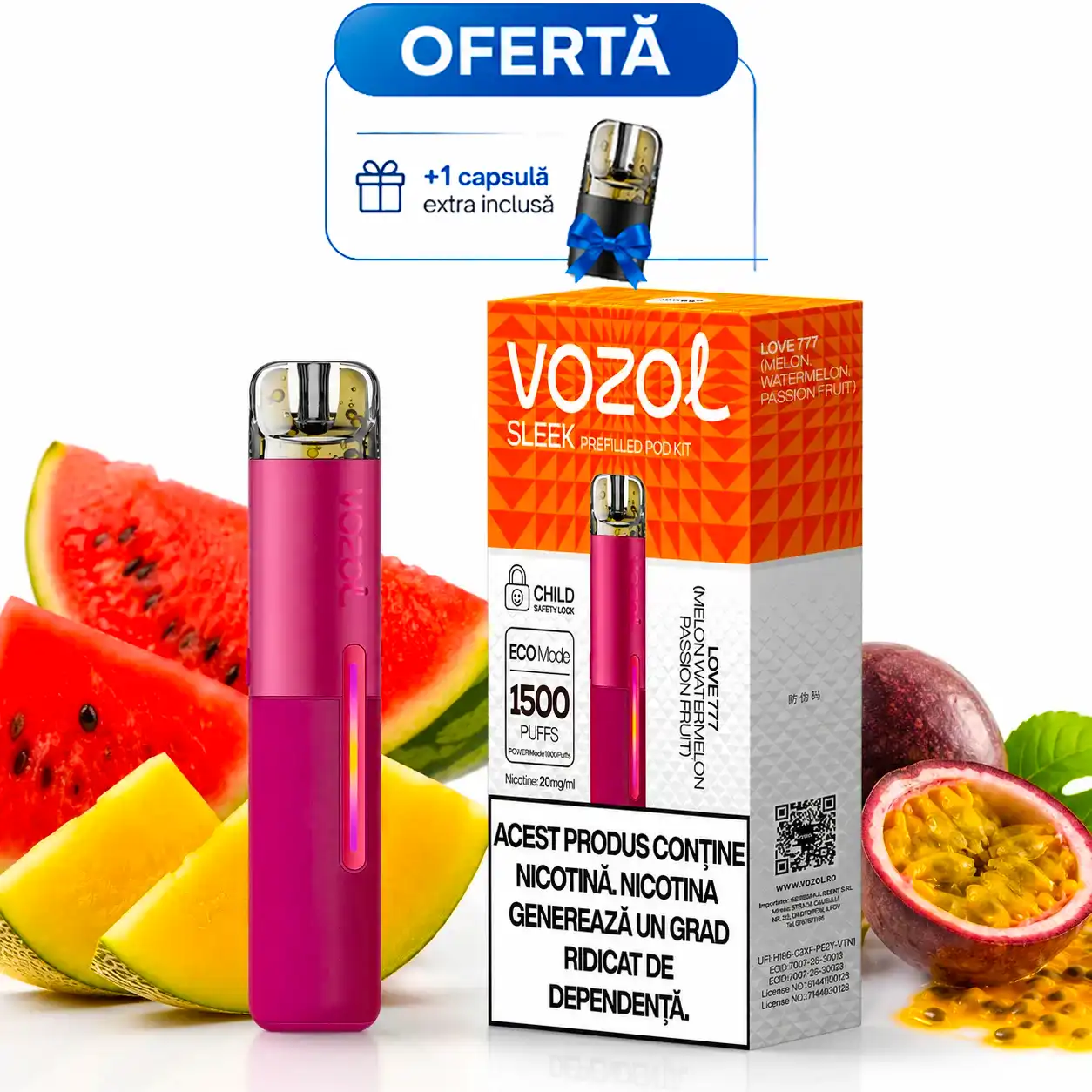 Kit VOZOL Sleek Love 777 600mAh 2% 2ml