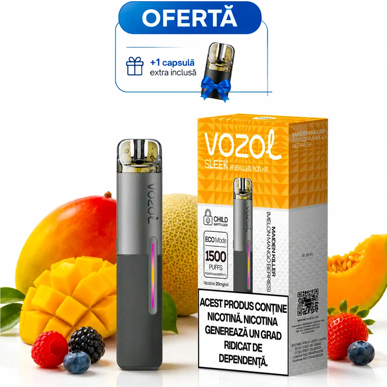 Kit VOZOL Sleek Maiden Killer 600mAh 2% 2ml