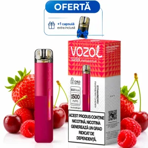Kit VOZOL Sleek Strawberry Raspberry Cherry 20mg 600mAh 2% 2ml
