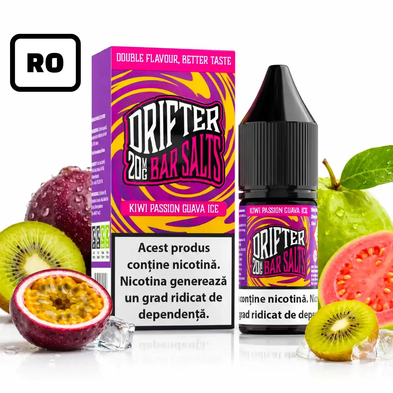 Lichid Drifter Bar Salt Kiwi Passionfruit Guava 20mg 10ml RO