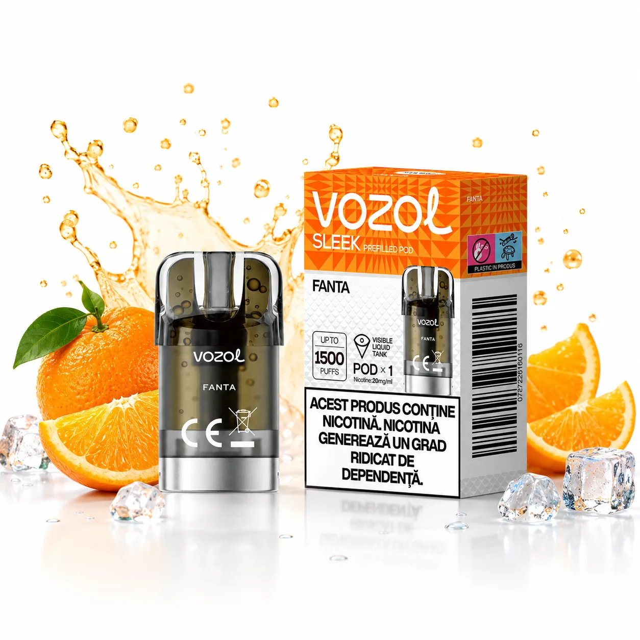 Capsula Vozol Sleek 1500 pufuri Fanta 2% 2ml