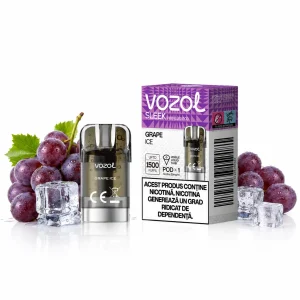 Capsula Vozol Sleek 1500 pufuri Grape Ice 2% 2ml