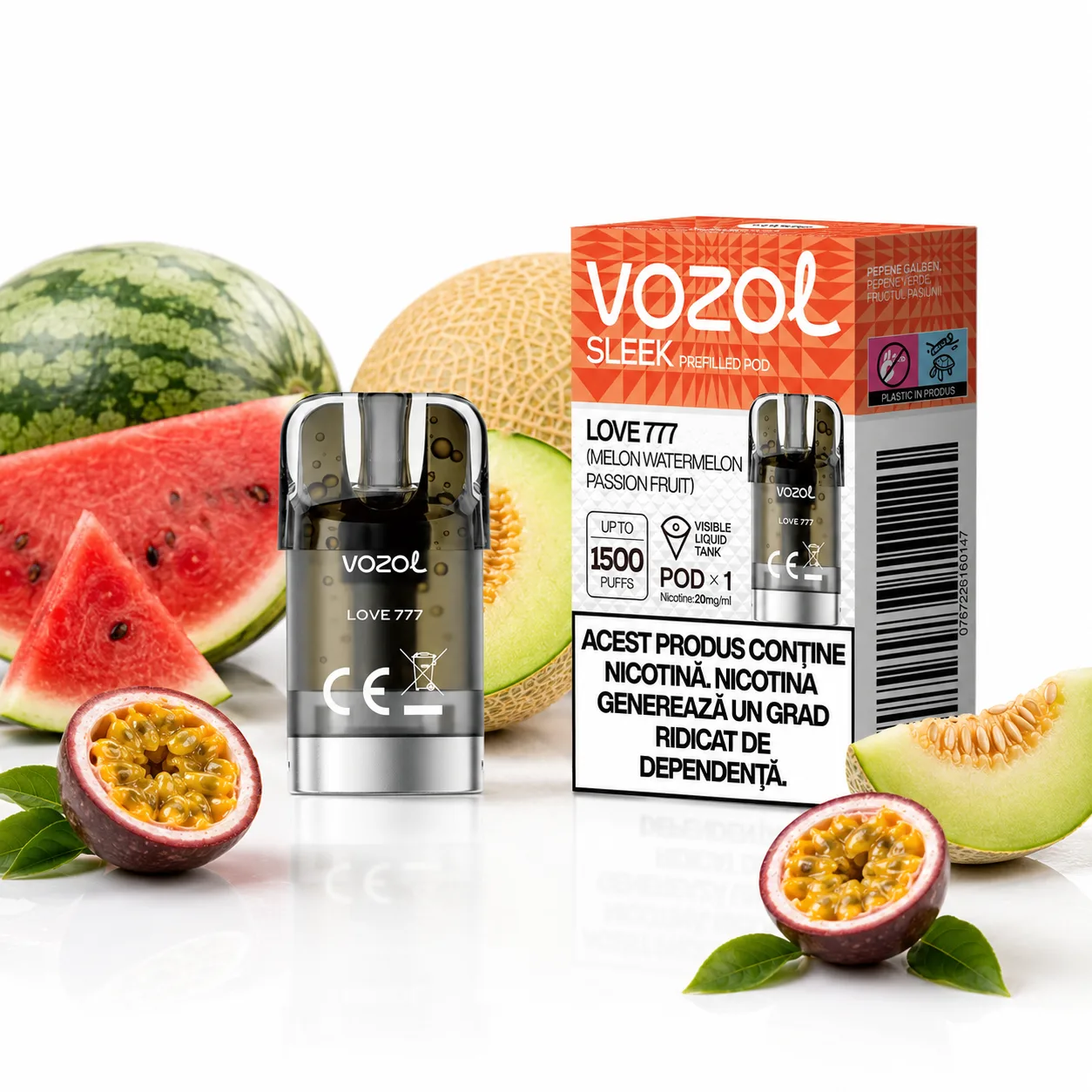 Capsula Vozol Sleek 1500 pufuri Love 777 2% 2ml