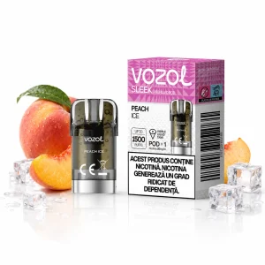 Capsula Vozol Sleek 1500 pufuri Peach Ice 2% 2ml