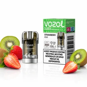 Capsula Vozol Sleek 1500 pufuri Strawberry Kiwi 2% 2ml